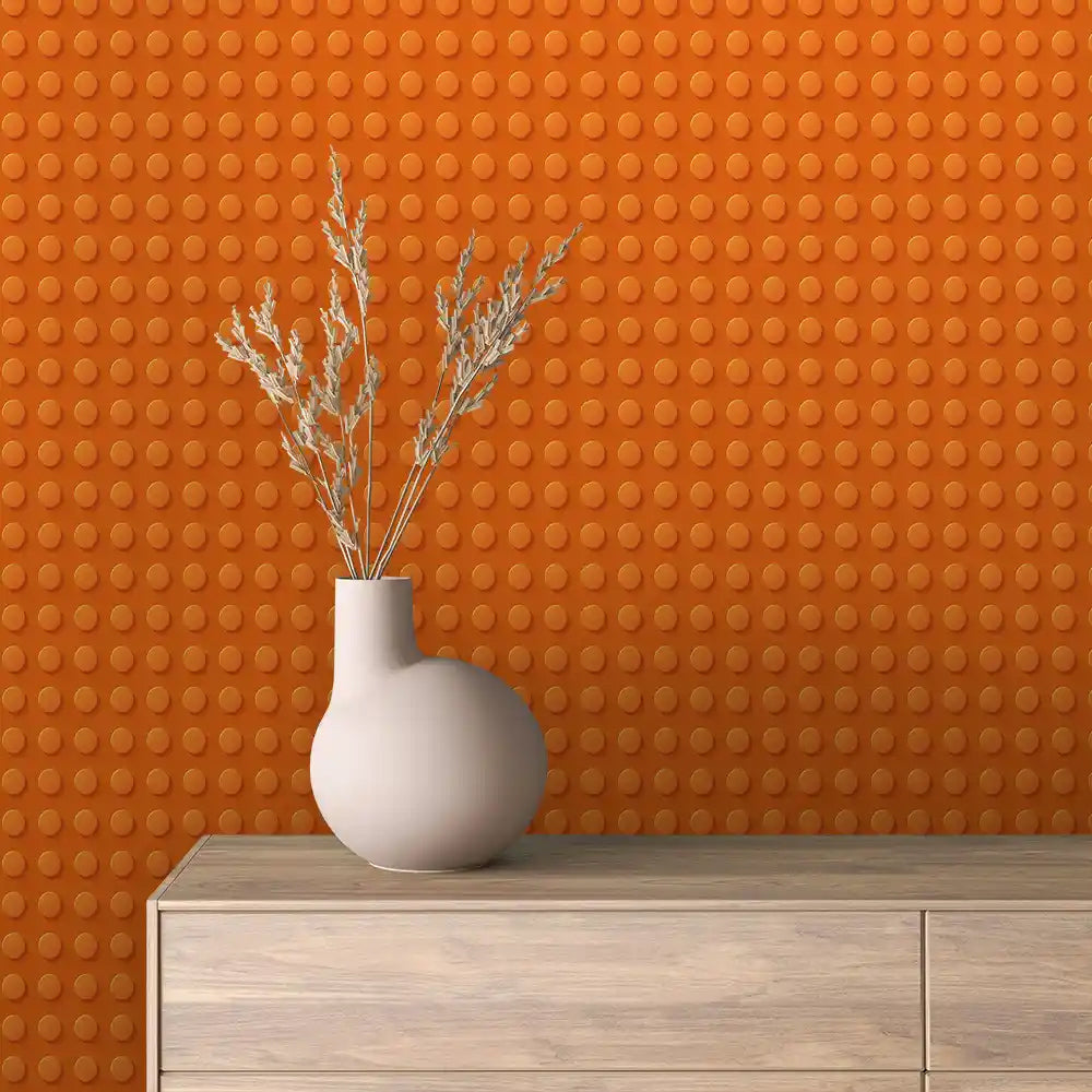 Orange Building Block Peel & Stick Wallpaper – Baby 0078