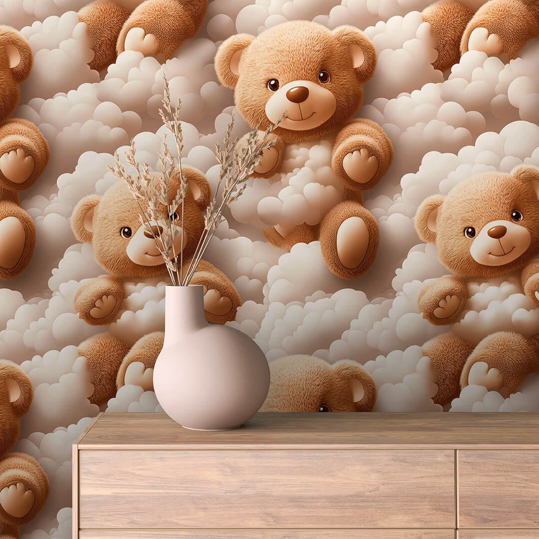 Cloud Teddy Bear Wallpaper Baby 0014