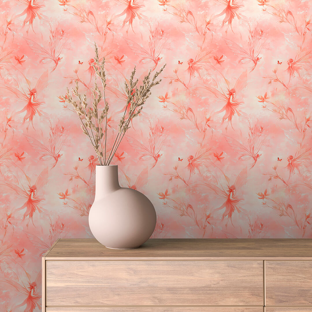Coral Dream Fairy Wallpaper Baby 0013