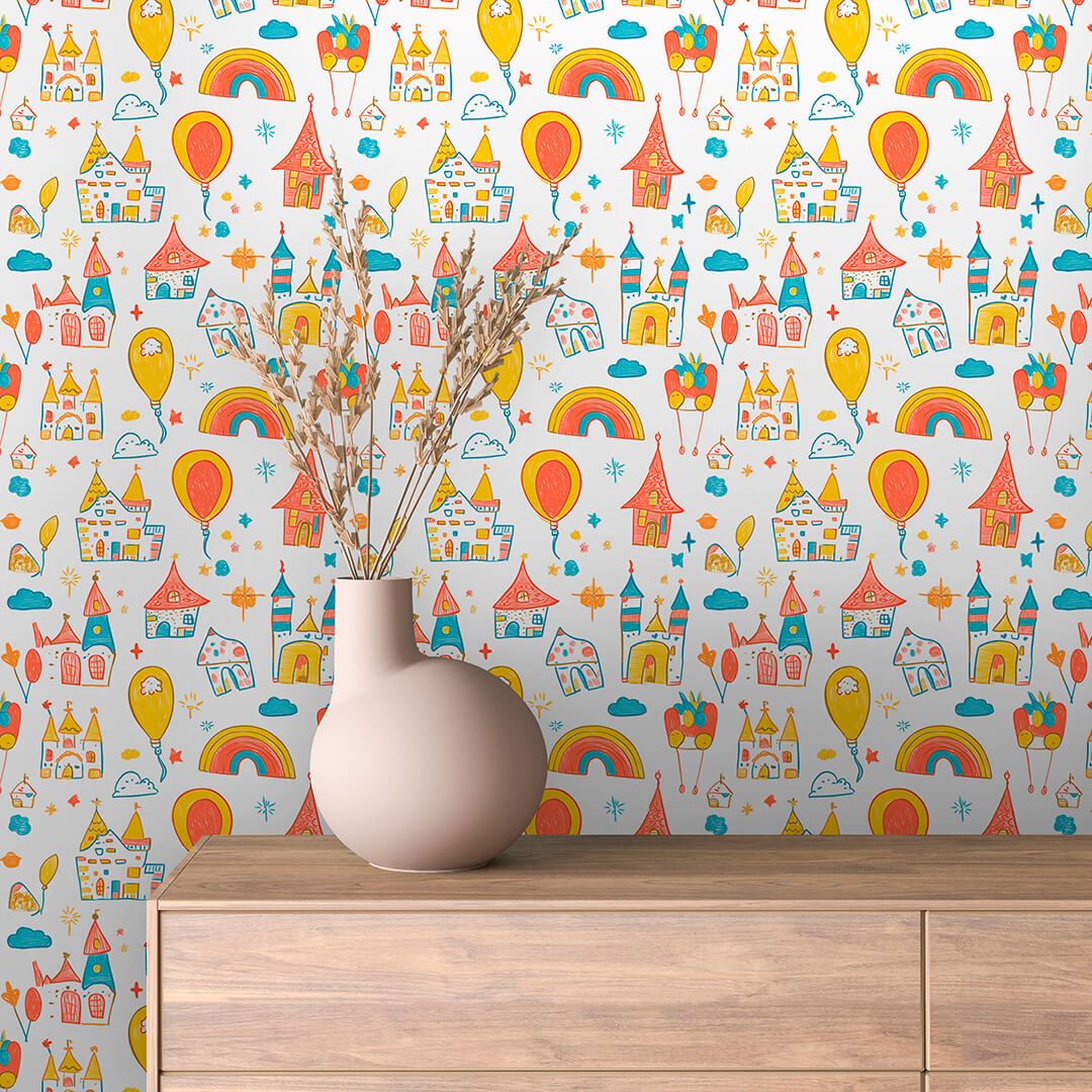 Sketchbook Castle Wallpaper Baby 0018