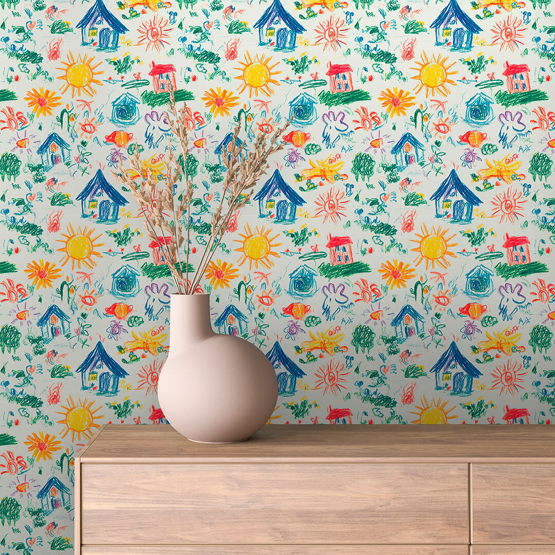 Kids Crayon Drawing Wallpaper Baby 0020