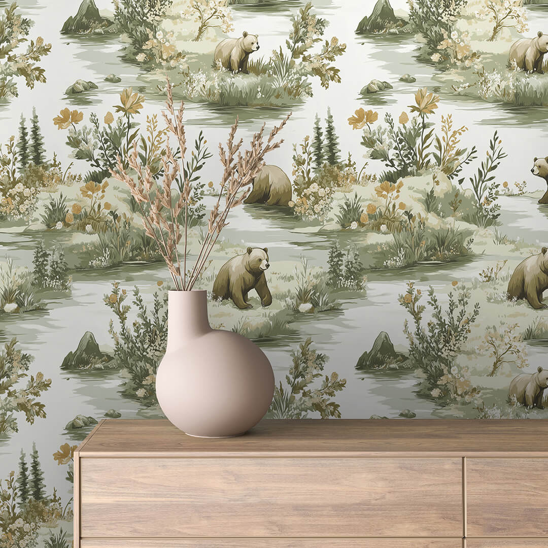 Bear River Landscape Wallpaper Baby 0035