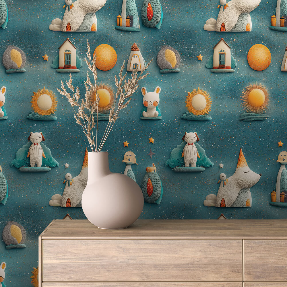 Felt Sunshine Village Wallpaper Baby 0042