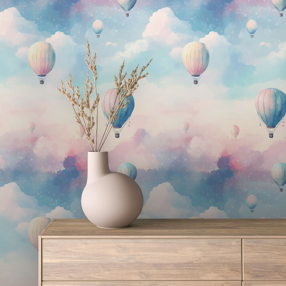 Dreamy Cloud Balloon Sky Wallpaper Baby 0050