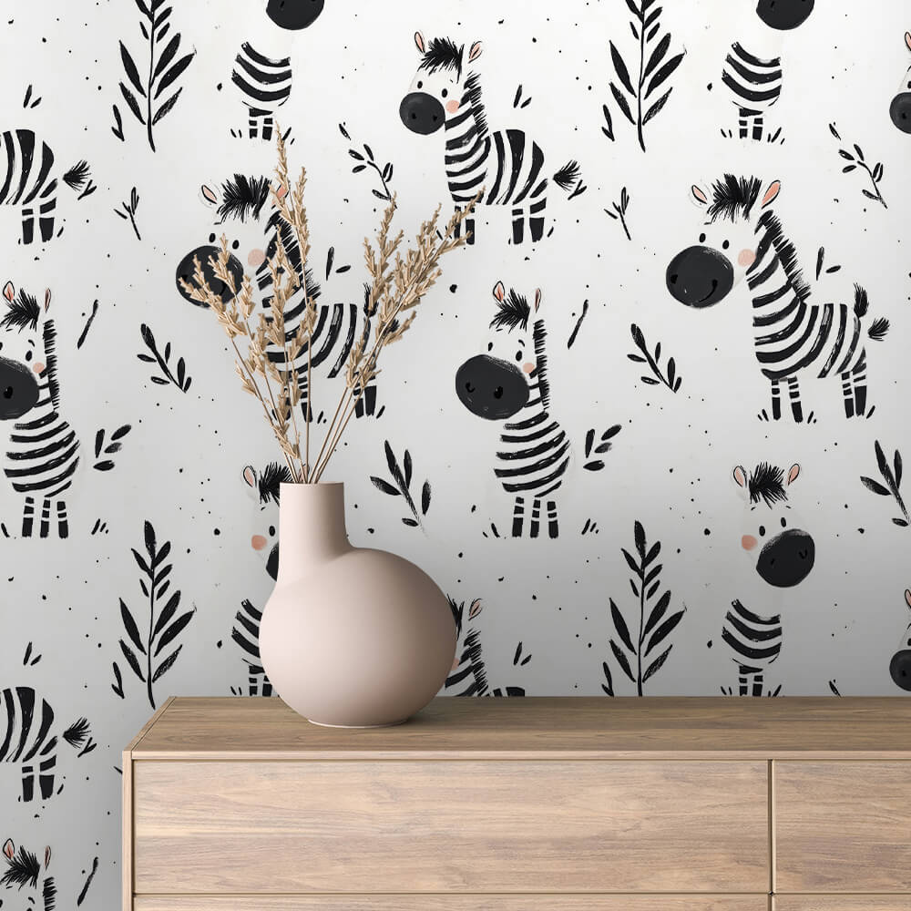 Sketch Zebra Wallpaper Baby 0060