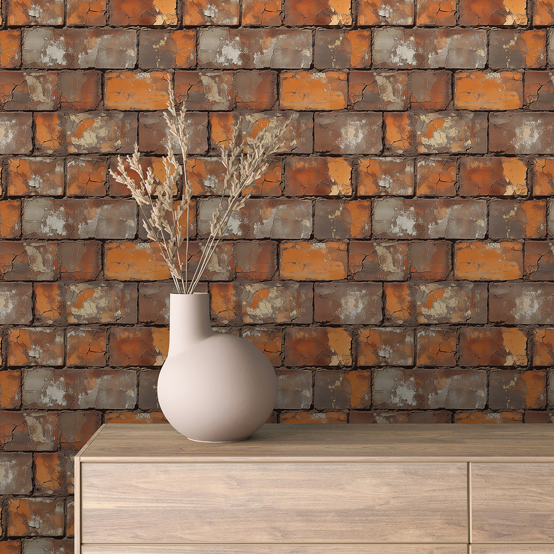 Rusted Metal Diamond Brick 0004