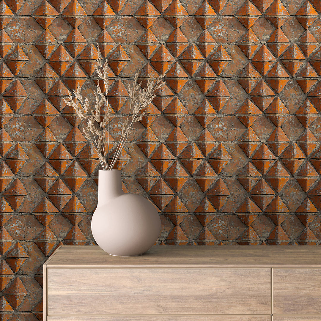 Rusted Diamond Relief Brick 0008