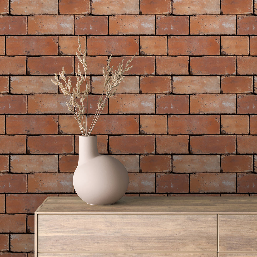 Red Silver Fleck Brick 0014