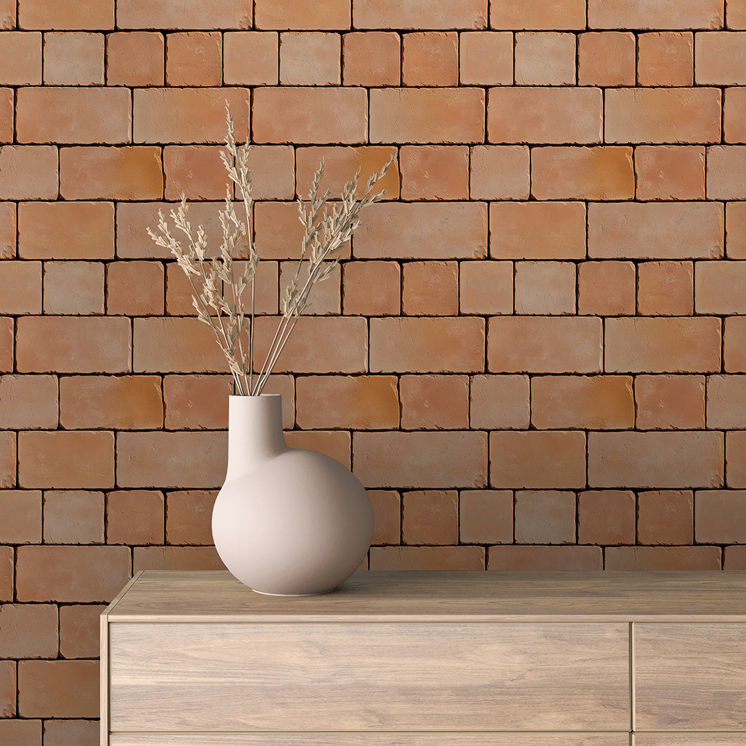 Sunbaked Tumbled Terracotta Brick 0016