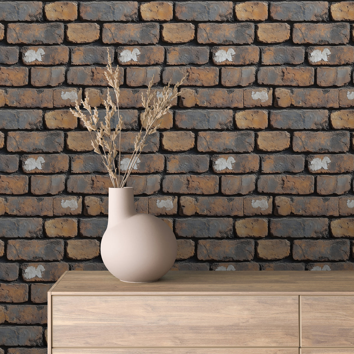 Rust Grey Splatter Accent Brick 0038