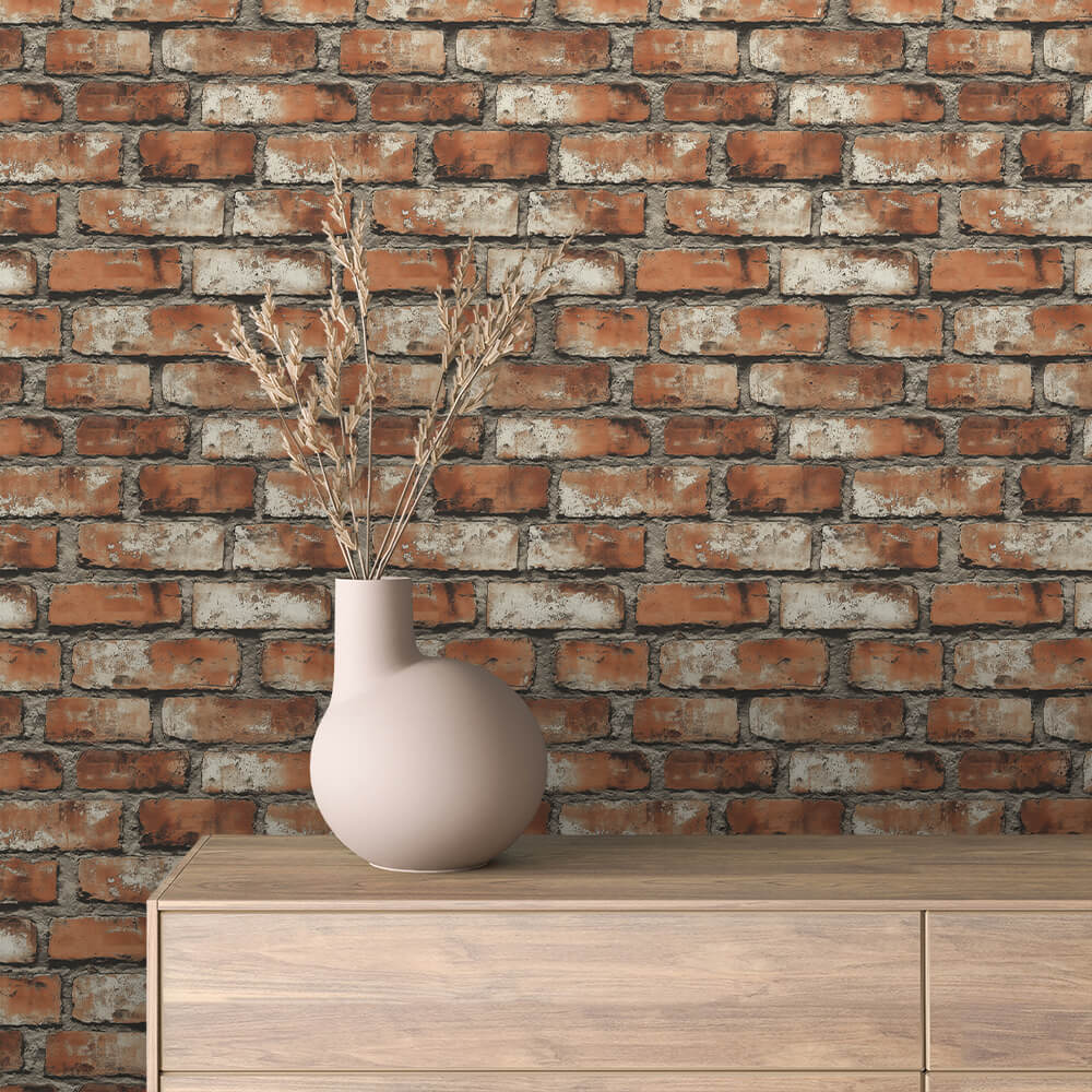 Weathered Rust Whitewash Brick 0051