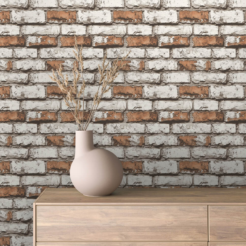 Whitewashed Copper Brick 0065