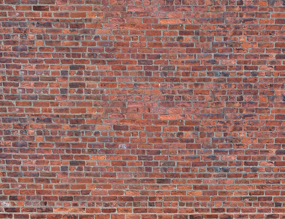 Reclaimed Red Brick Wall Mural (Brick Wall 4)
