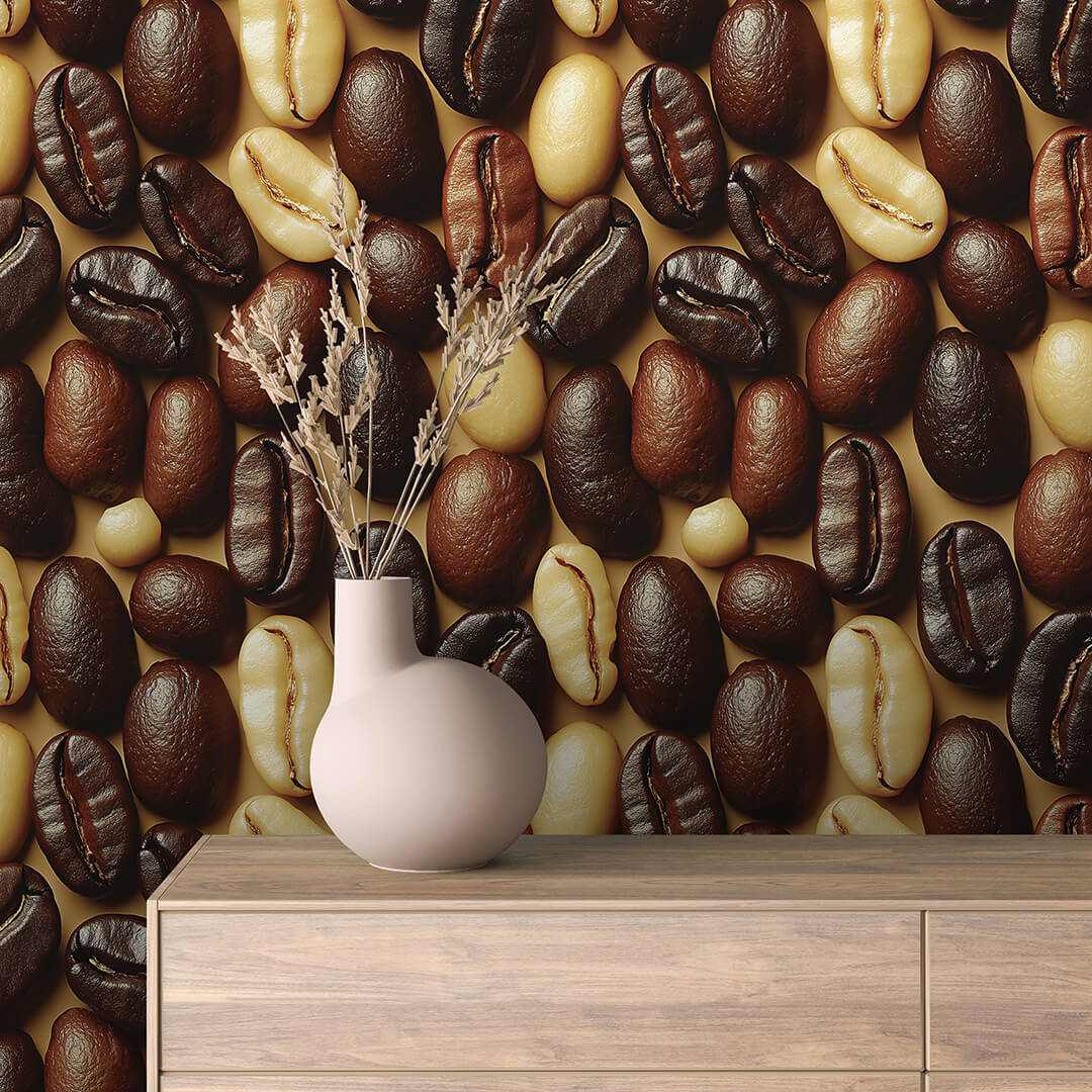 Dark Roast Espresso Bean Wallpaper mockup