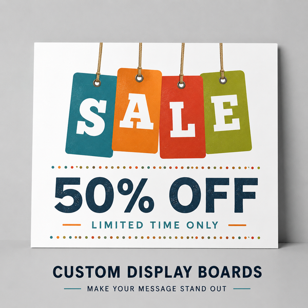 Custom Display Boards 24pt or 40pt SemiGloss C2S