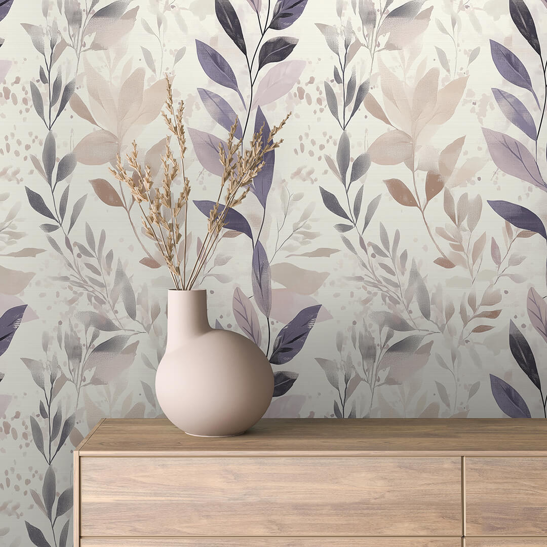 Textured Leaf Vine Wallpaper Floral 0069