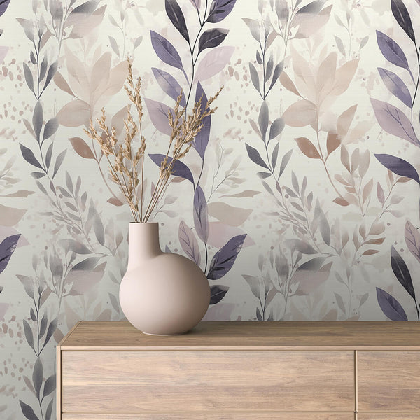 Textured Leaf Vine Peel & Stick Wallpaper – Floral 0069