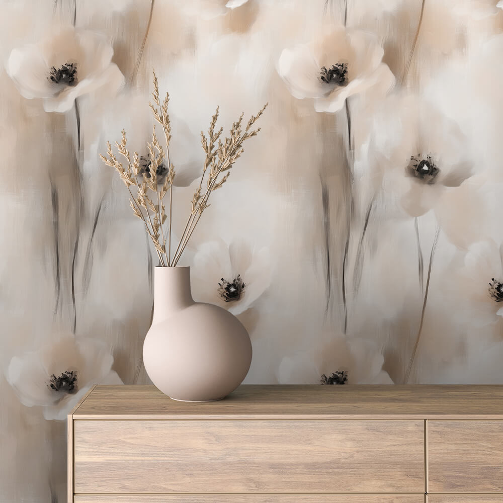 Tall Abstract Painterly Bloom Wallpaper Floral 0080