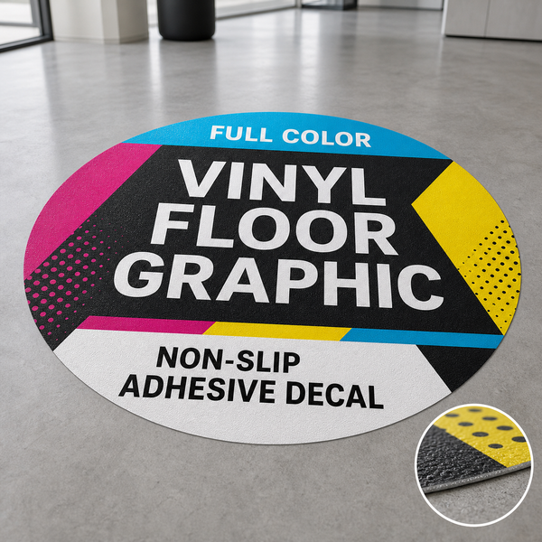 Full Color Vinyl Floor Graphic Non-Slip Adhesive Decal