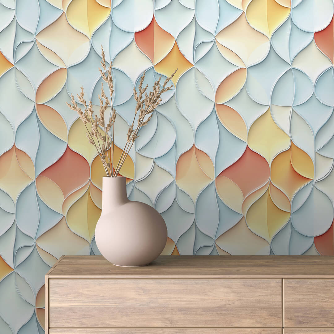 Sunrise Sculpted Petal Tile Geometric 0036