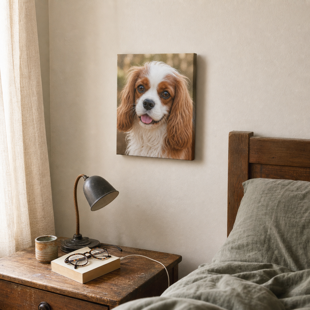 Custom 12" × 10" Pet Portrait Canvas—Turn Your Favourite Photo Into Art.