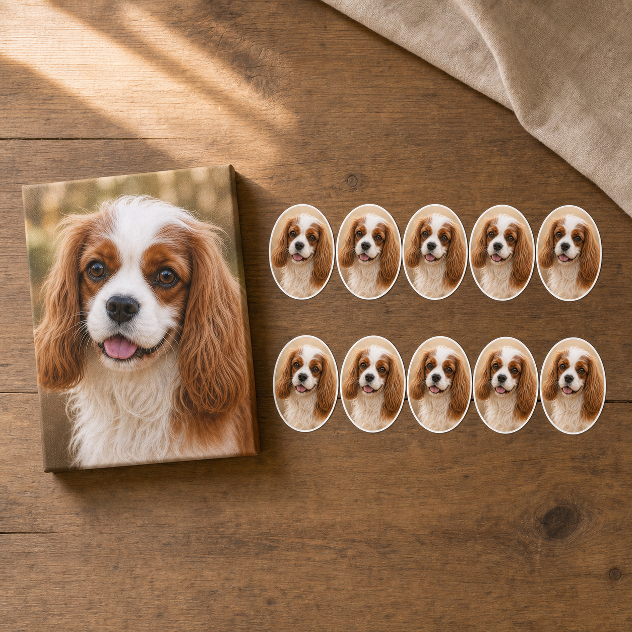 Pet Portrait Canvas - 12" Tall × 10" Wide — Turn Your Favourite Photo Into Art.