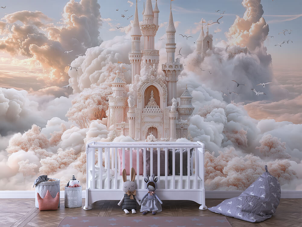 INFANTILE 0054 – Cloud Castle Fantasy Wall Mural