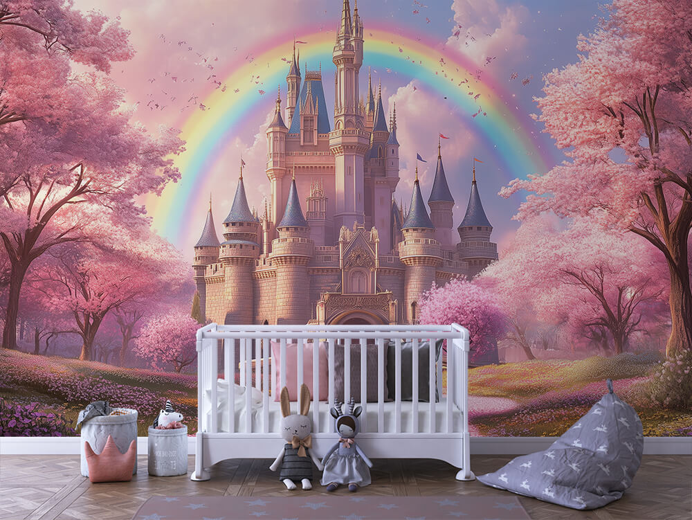 INFANTILE 0059 – Rainbow Castle Wall Mural