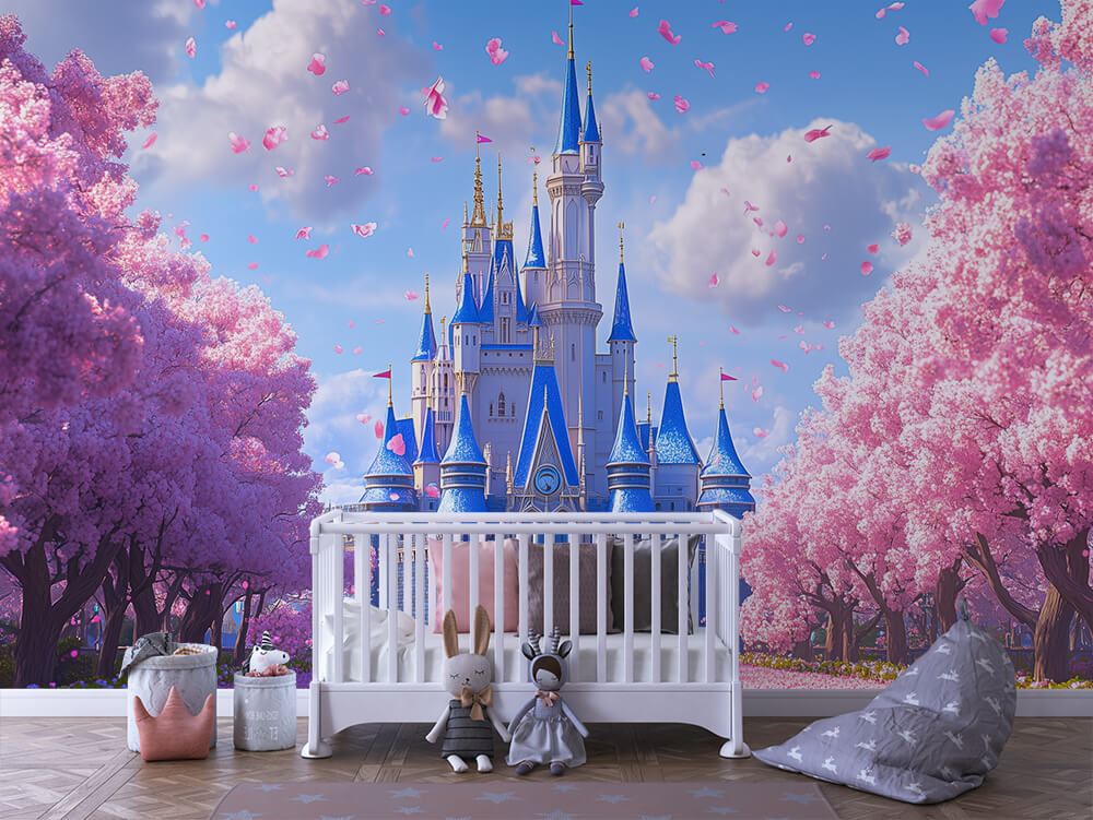 INFANTILE 0064 – Cherry Blossom Castle Wall Mural