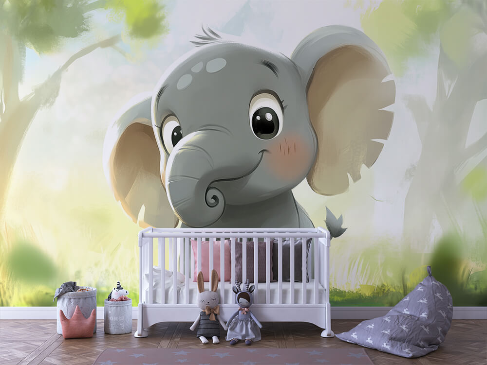 INFANTILE 0115 – Sketchbook Baby Elephant Wall Mural
