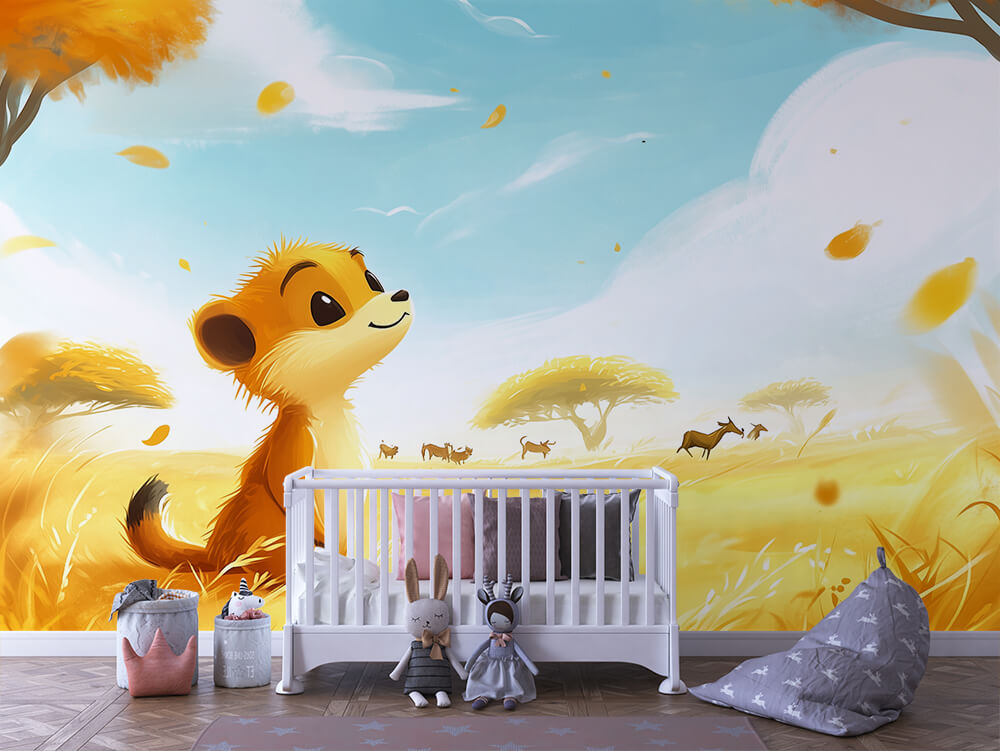 INFANTILE 0127 – Savanna Meerkat Wall Mural