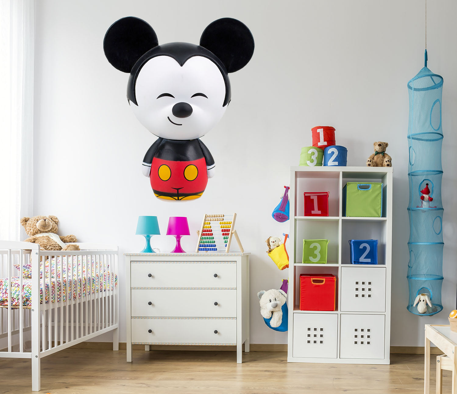 Mickey 3D Decal for Kids Room, Soft Fabric Decal, Peel-N-Stick Decal, Removable Anytime