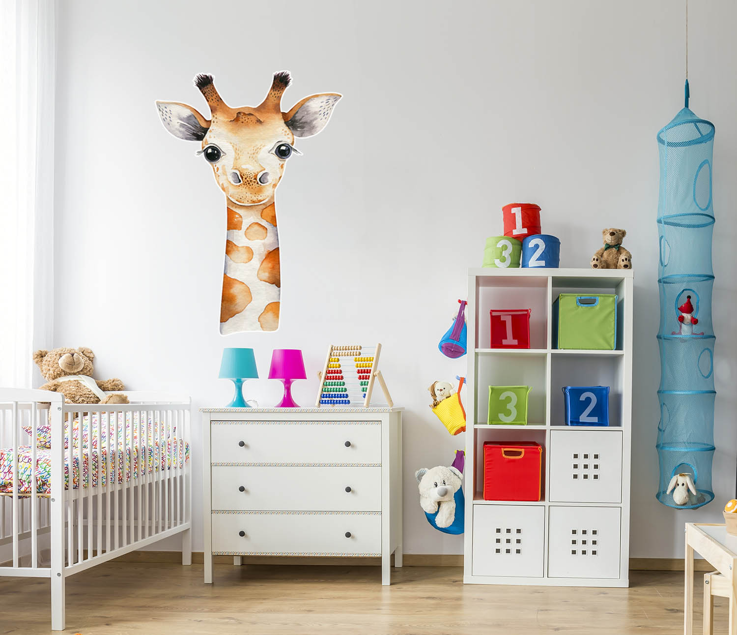 Giraffe Pastel Head, Wall Decal Sticker, Removable with NO wall Damage!
