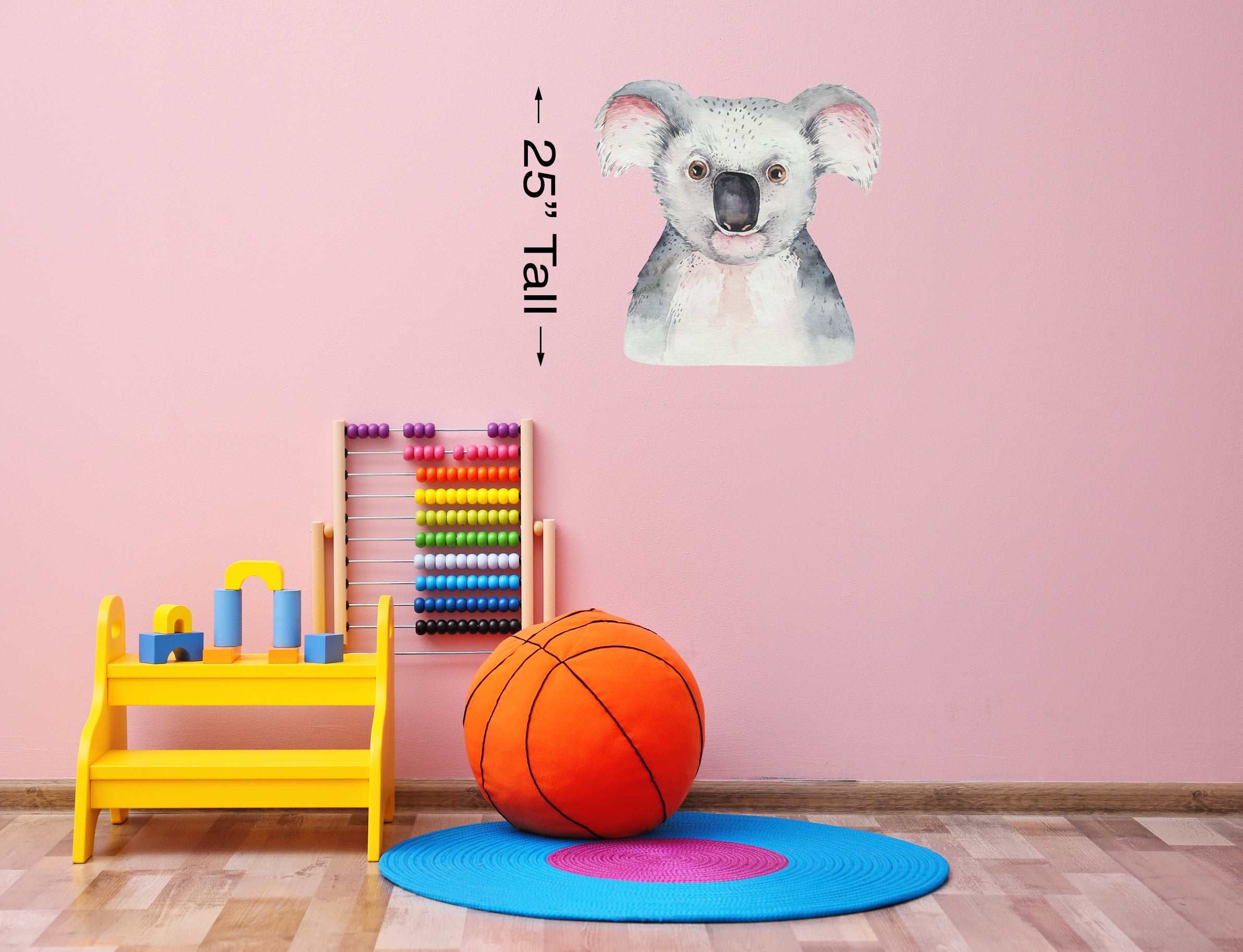 Water Color Koala Bear, Wall Decal Sticker, Removable with NO wall Damage!