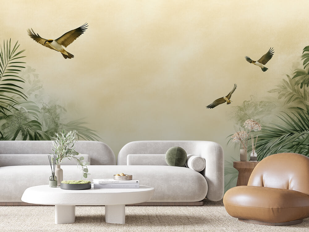 LANDSCAPE 0002 – Golden Canopy Bird Flight Wall Mural