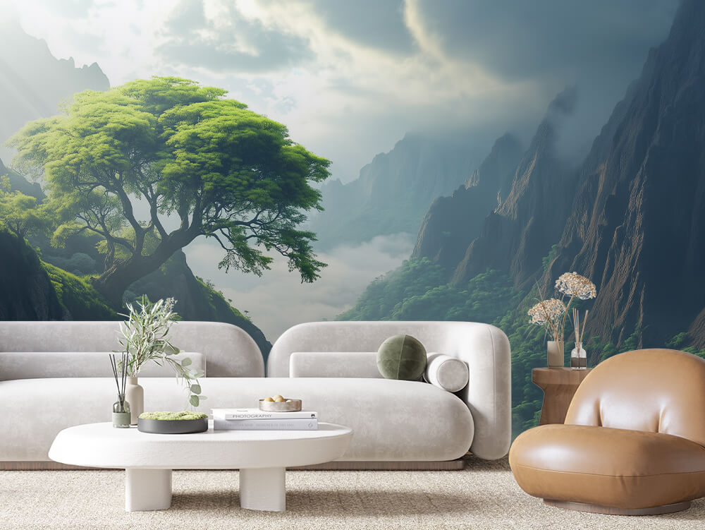 LANDSCAPE 0012 – Lone Tree Mountain Vista Wall Mural