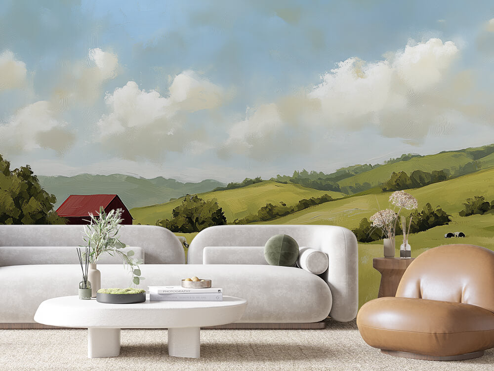 LANDSCAPE 0024 – Rolling Hills Farmstead Wall Mural