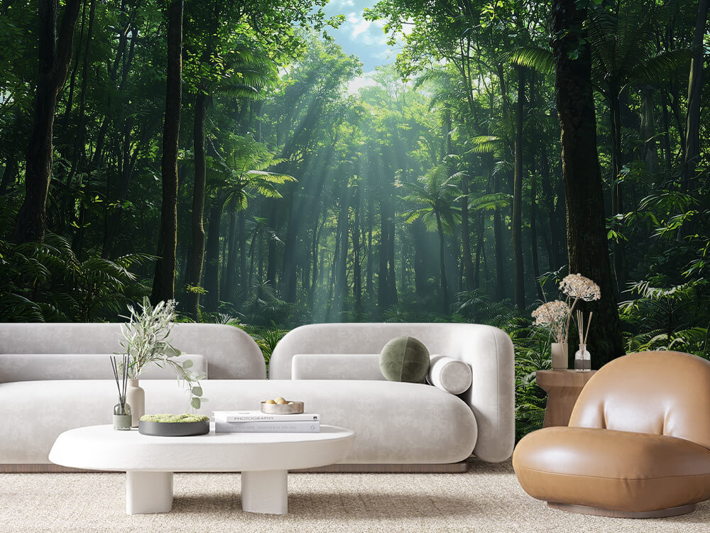 LANDSCAPE 0027 – Sunbeam Rainforest Wall Mural