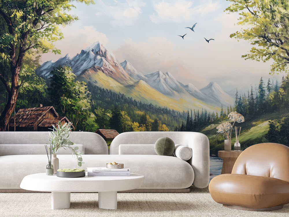 LANDSCAPE 0036 – Mountain River Retreat Wall Mural