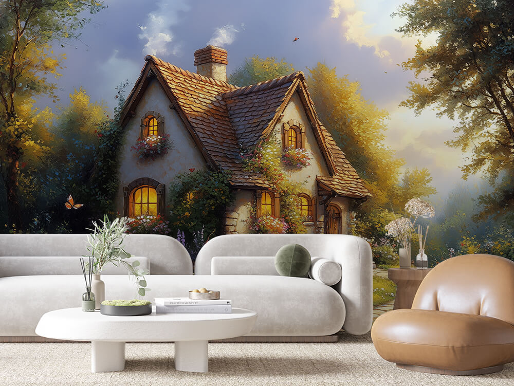 LANDSCAPE 0043 – Enchanted Cottage Garden Wall Mural