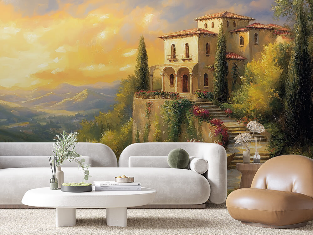 LANDSCAPE 0046 – Tuscan Hilltop Villa Wall Mural