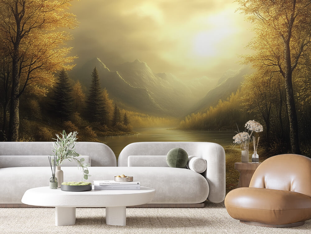 LANDSCAPE 0049 – Autumn Alpine Lake Wall Mural