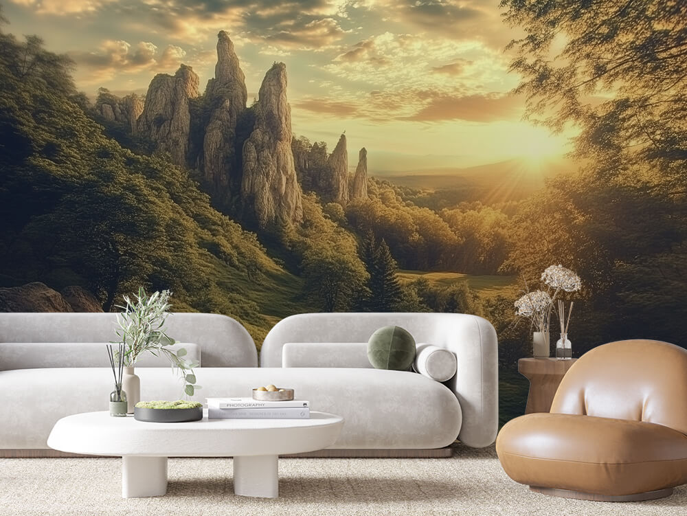 LANDSCAPE 0051 – Sunset Rock Spires Wall Mural