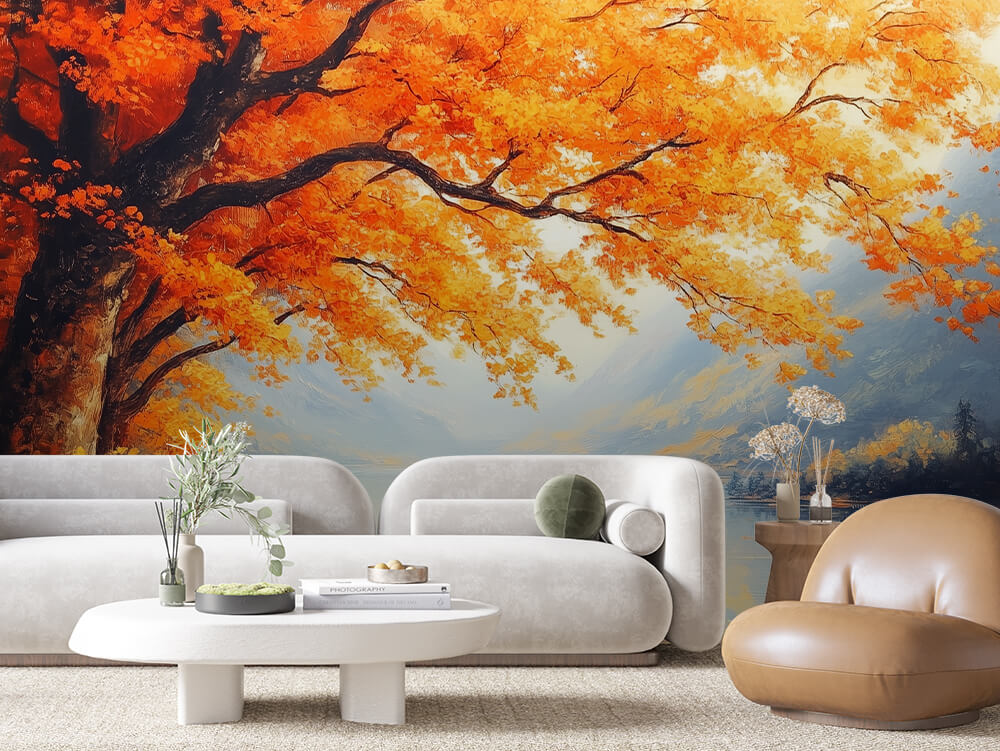 LANDSCAPE 0055 – Autumn Maple Overlook Wall Mural