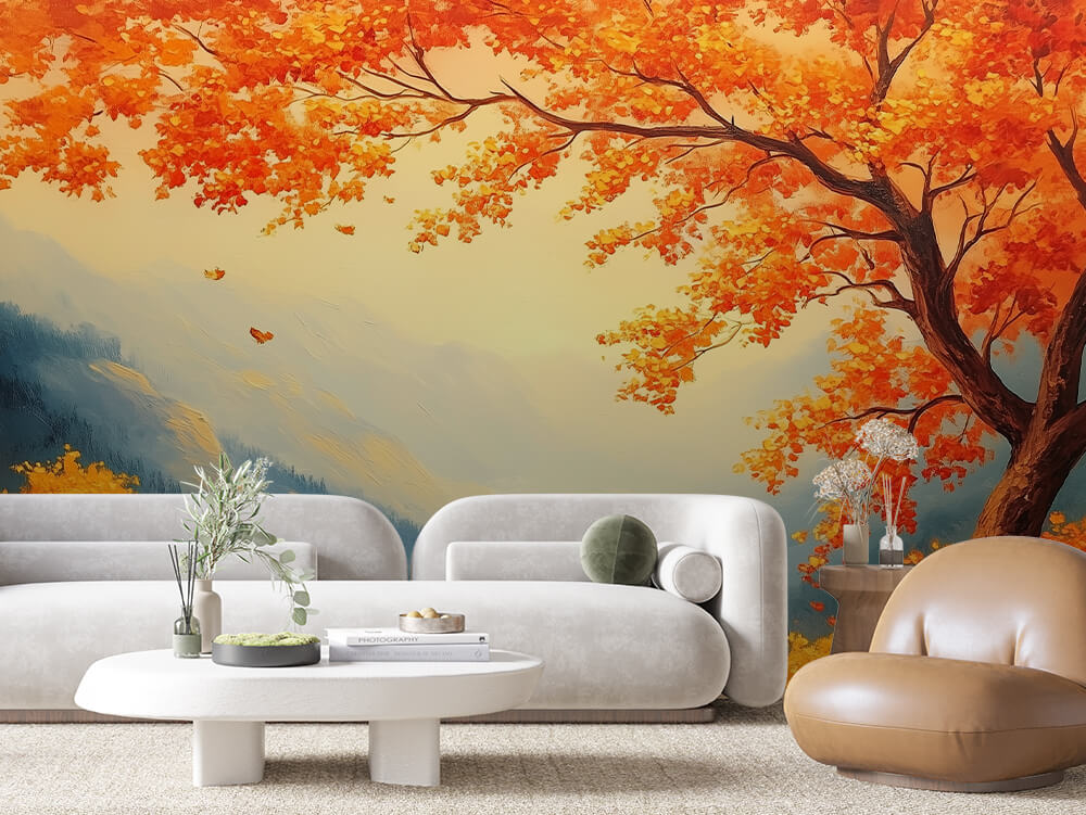 LANDSCAPE 0056 – Golden Maple Glow Wall Mural