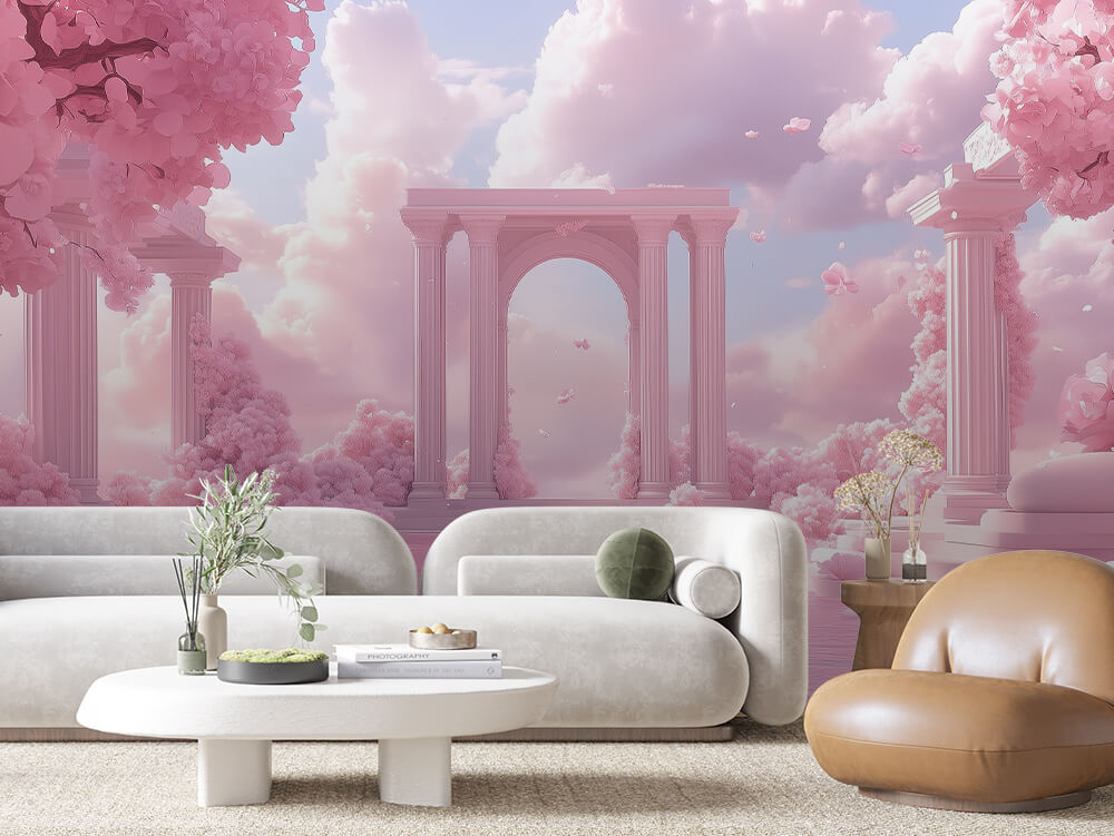 LANDSCAPE 0062 – Pink Sky Arcade Wall Mural