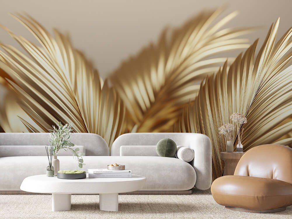 LEAVE 0018 – Dried Palm Fan Wall Mural