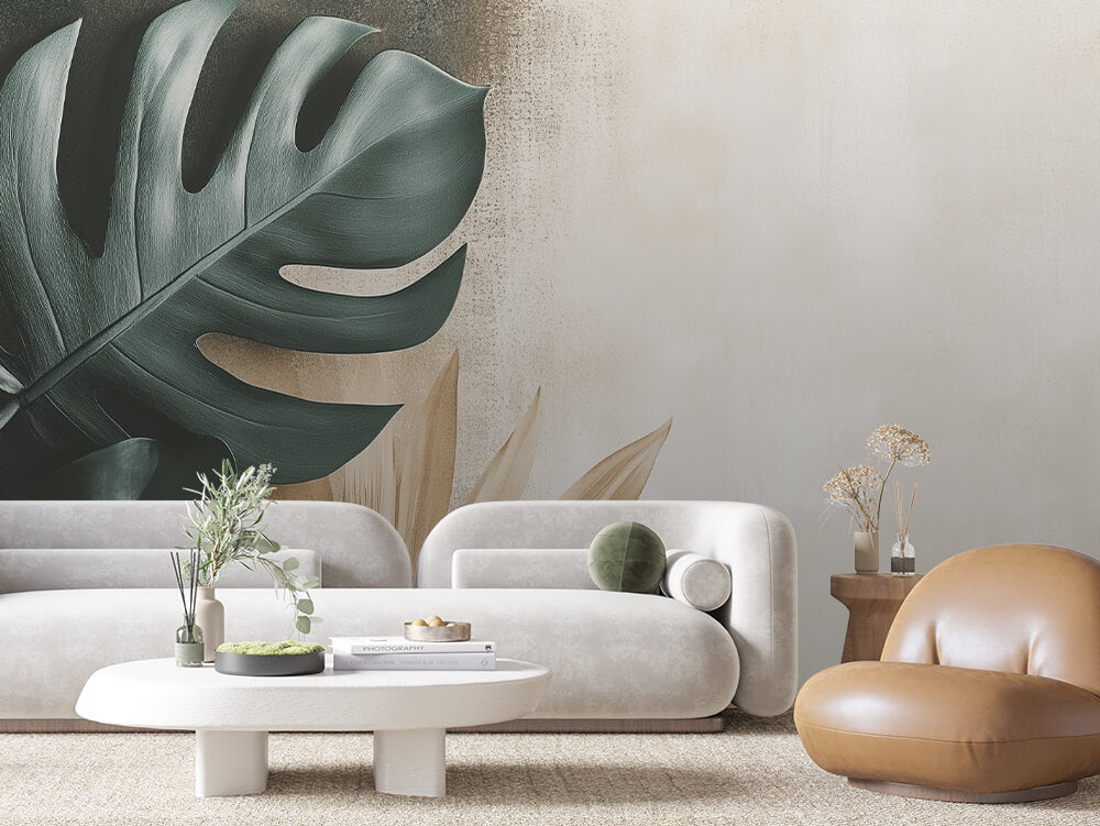 LEAVE 0024 – Monstera Twilight Grove Wall Mural