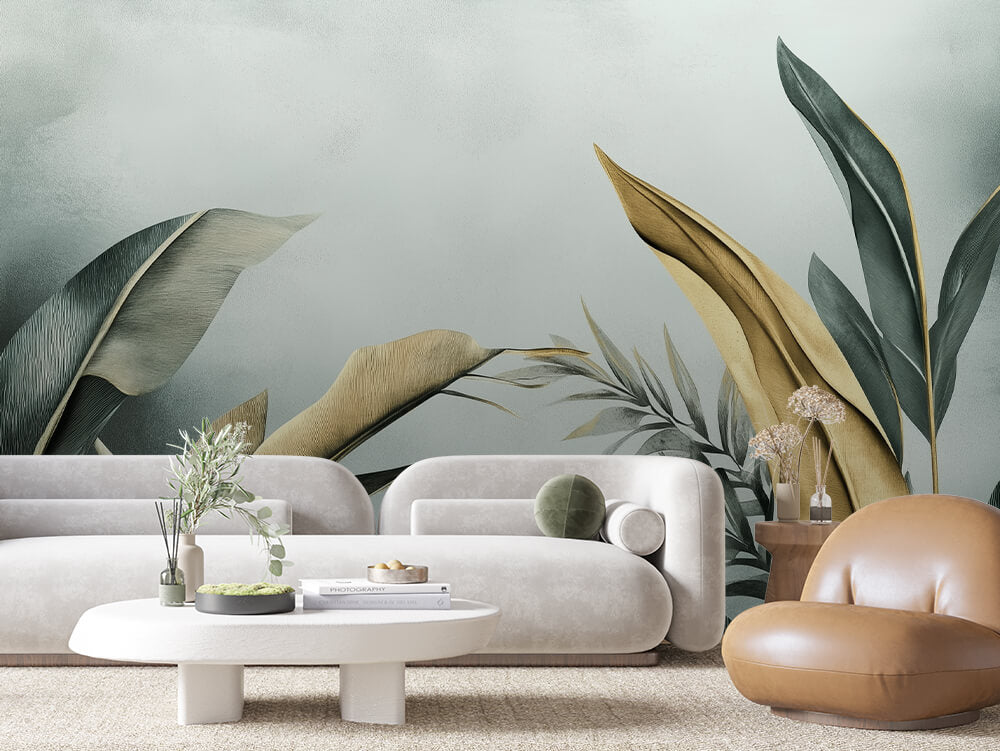 LEAVE 0028 – Olive Banana Leaf Wall Mural