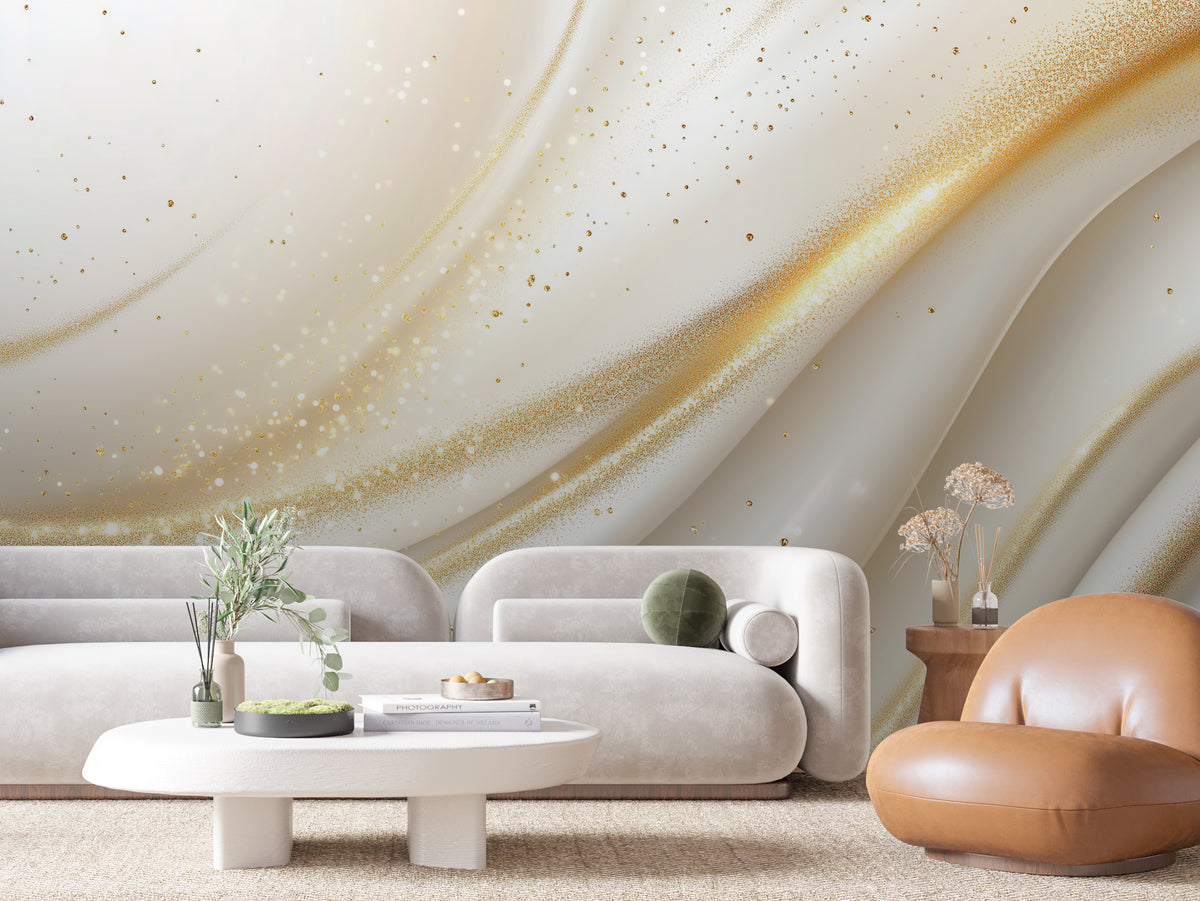 SCULPTED 0006 – Golden Ray Sparkle Wall Mural